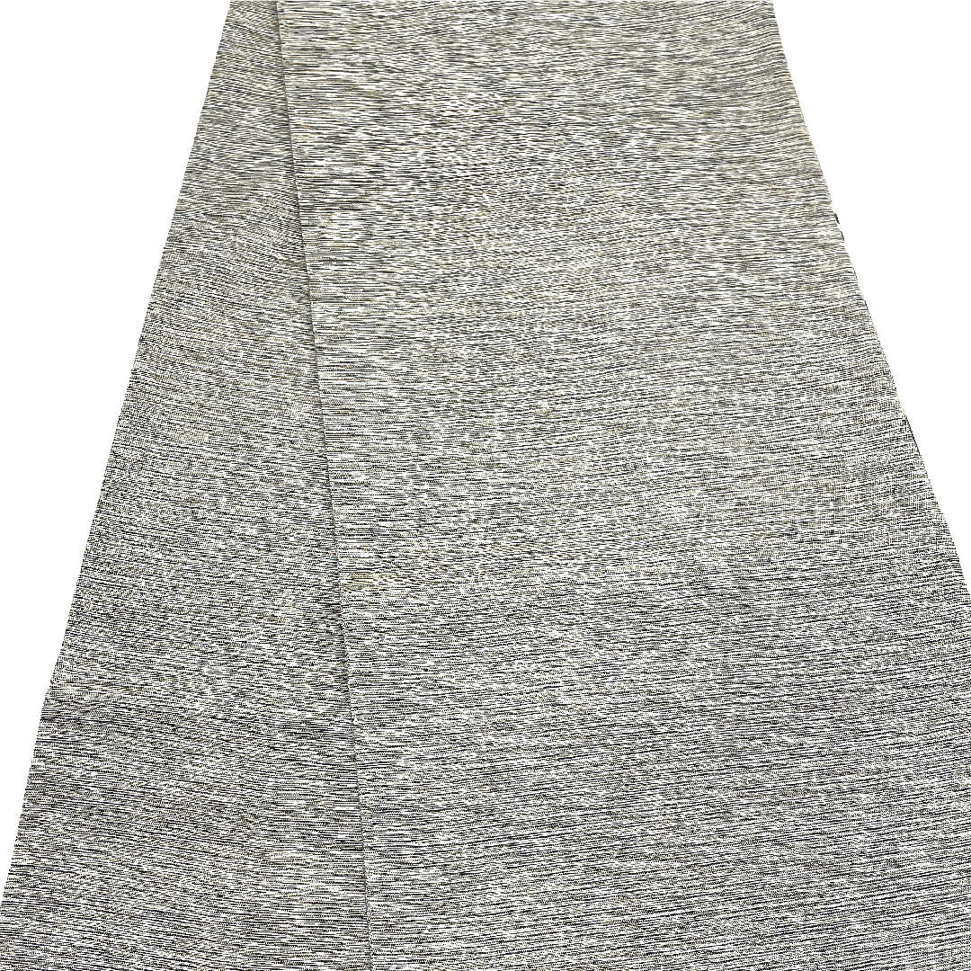 袋帯 横段 幾何学模様 帯丈454cm 正絹 Sランク ポイント柄 カジュアル 青系 1123003872417