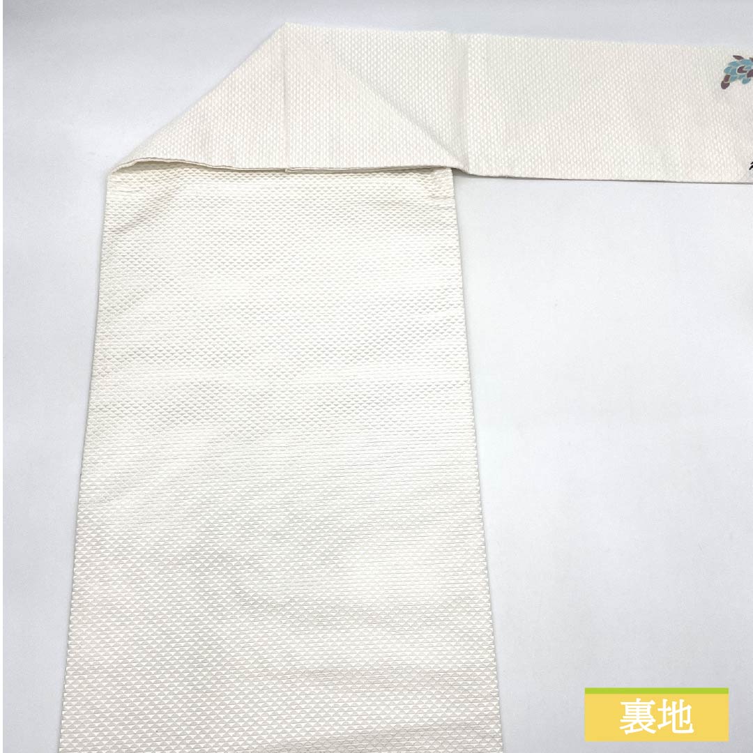 リサイクル着物】（新品・未使用品）名古屋帯 西陣織 猫 草花模様 新品