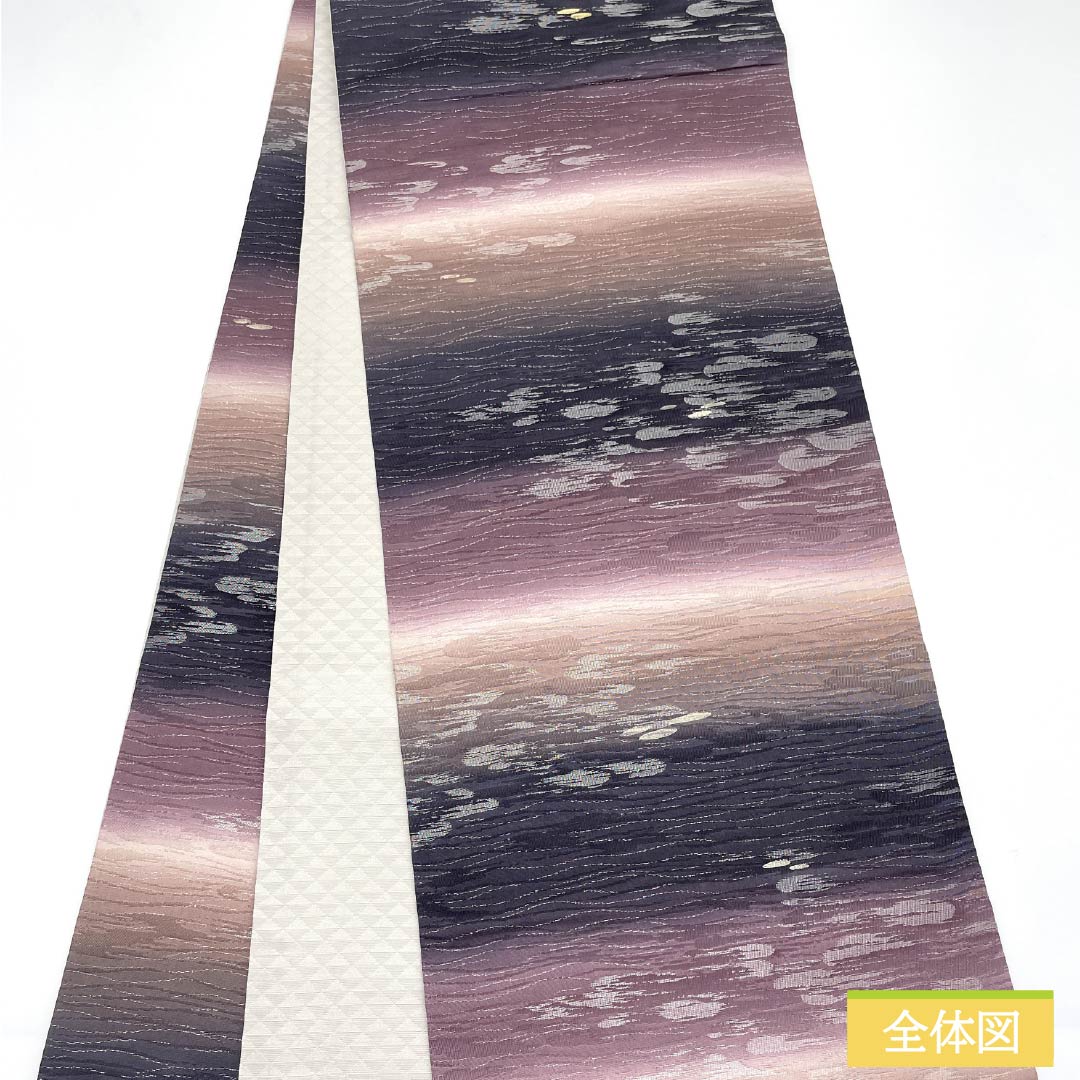 Pure silk obi with abstract patterns, length 484cm, S rank, accent pattern, semi-formal, gradient pattern, 1123014722499
