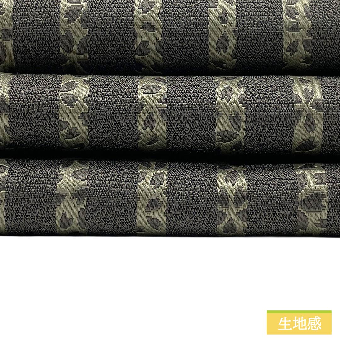 半幅帯 ポリエステル Sランク 素鼠色（すねずいろ） 桜 縞模様 広幅 帯丈356cm グレー系 1125005772322