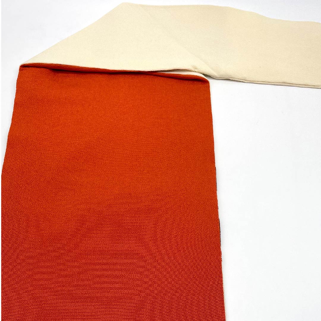 名古屋帯 生成り色 型染 草花模様 帯丈359cm 正絹 Aランク ポイント柄 カジュアル クリーム系 1124003623315  名古屋仕立て