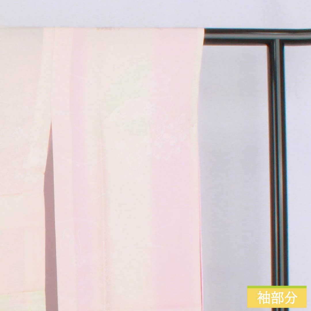 長襦袢 正絹 Sランク 身丈120.5cm 裄丈60.5cm 単衣 花 蝶 ピンク系 1129000852113