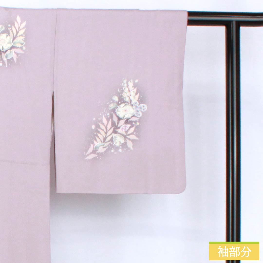 訪問着 正絹 Sランク 袷 身丈165cm 裄丈64.5cm 蒲萄色（えびいろ） 京友禅 辻ヶ花 紫系 1112007222520