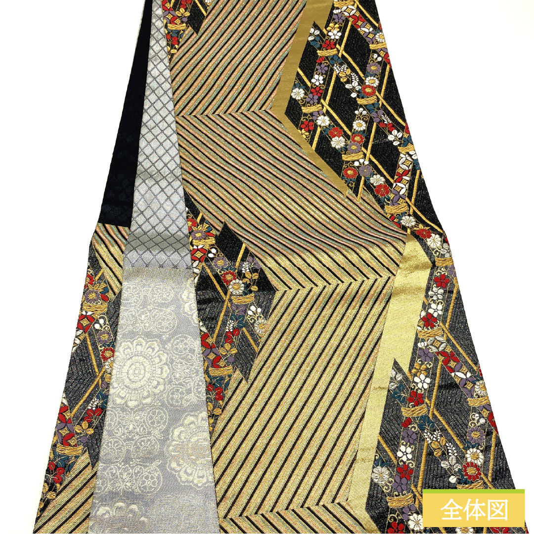 袋帯 正絹 Aランク 抽象模様 西陣織 帯丈424cm 六通 フォーマル グラデーション系 1123017323399