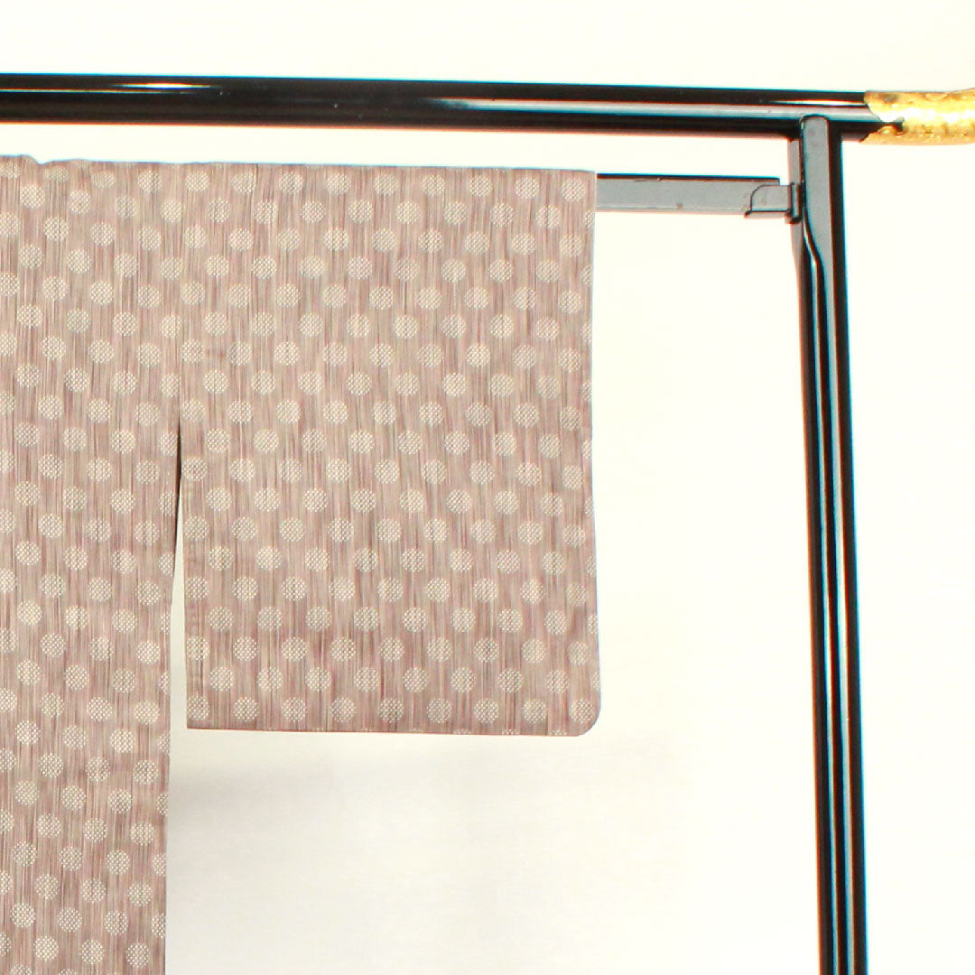 紬 身丈151.5cm 裄丈62cm 洗える着物 水玉模様 ポリ Sランク 袷 グラデ 1116002272299