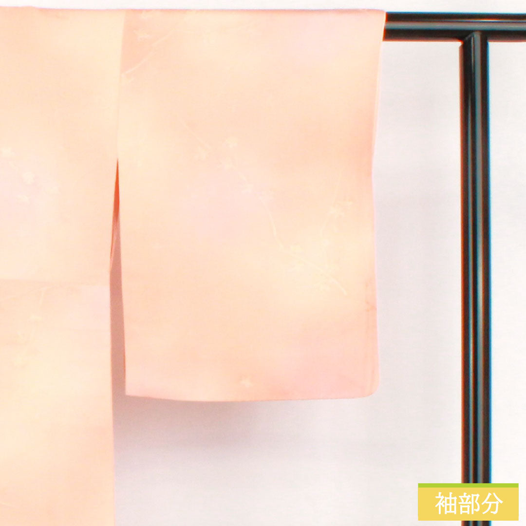 小紋 正絹 Sランク 身丈161.5cm 裄丈64.5cm 袷 ボカシ染 枝花 一つ紋 木瓜 グラデーション系 1115007672499