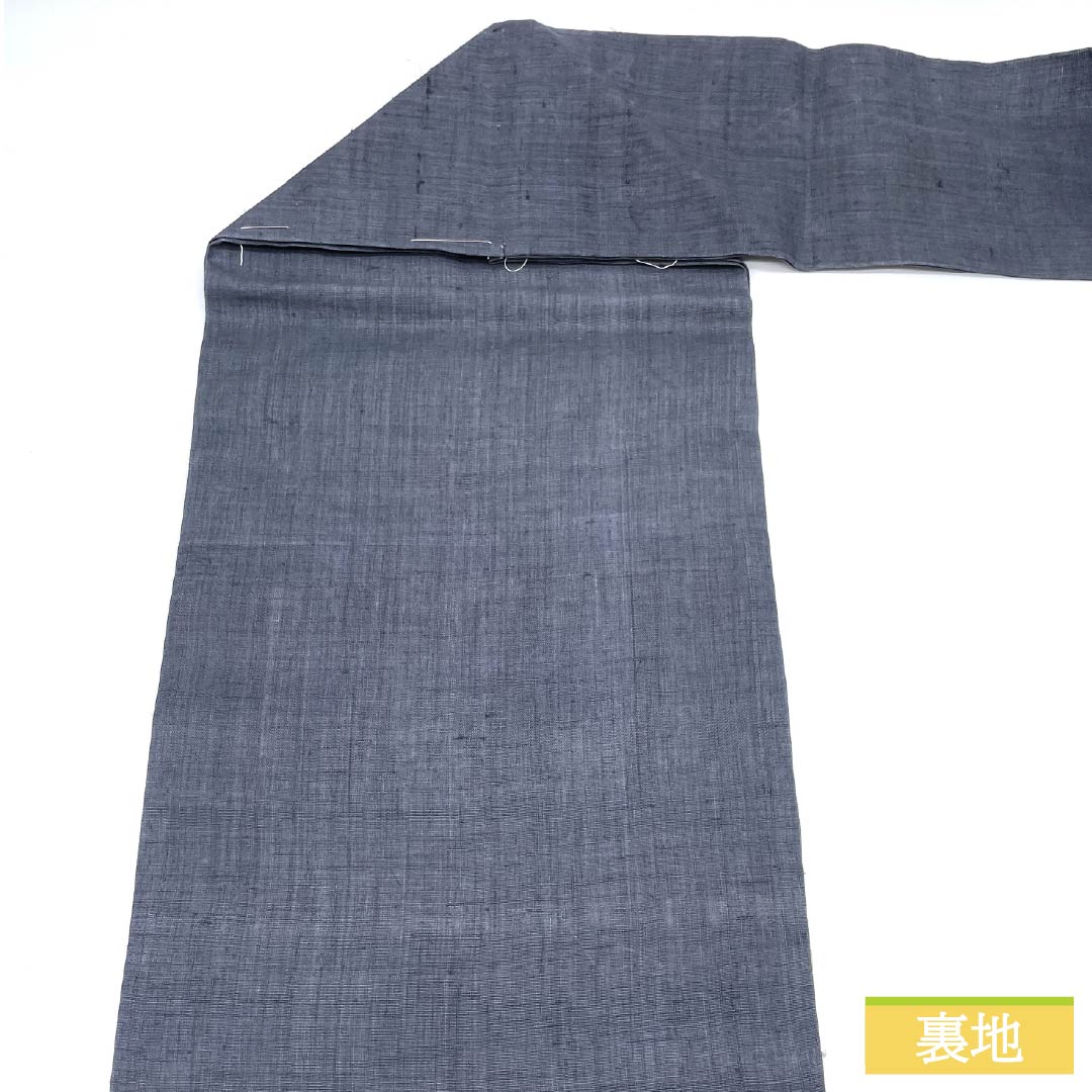 名古屋帯 木綿 紺滅色’こんけしいろ） 染め帯 菖蒲 かきつばた 夏帯 帯丈365cm Sランク ポイント柄 セミフォーマル 青系 1124006822317 名古屋仕立て