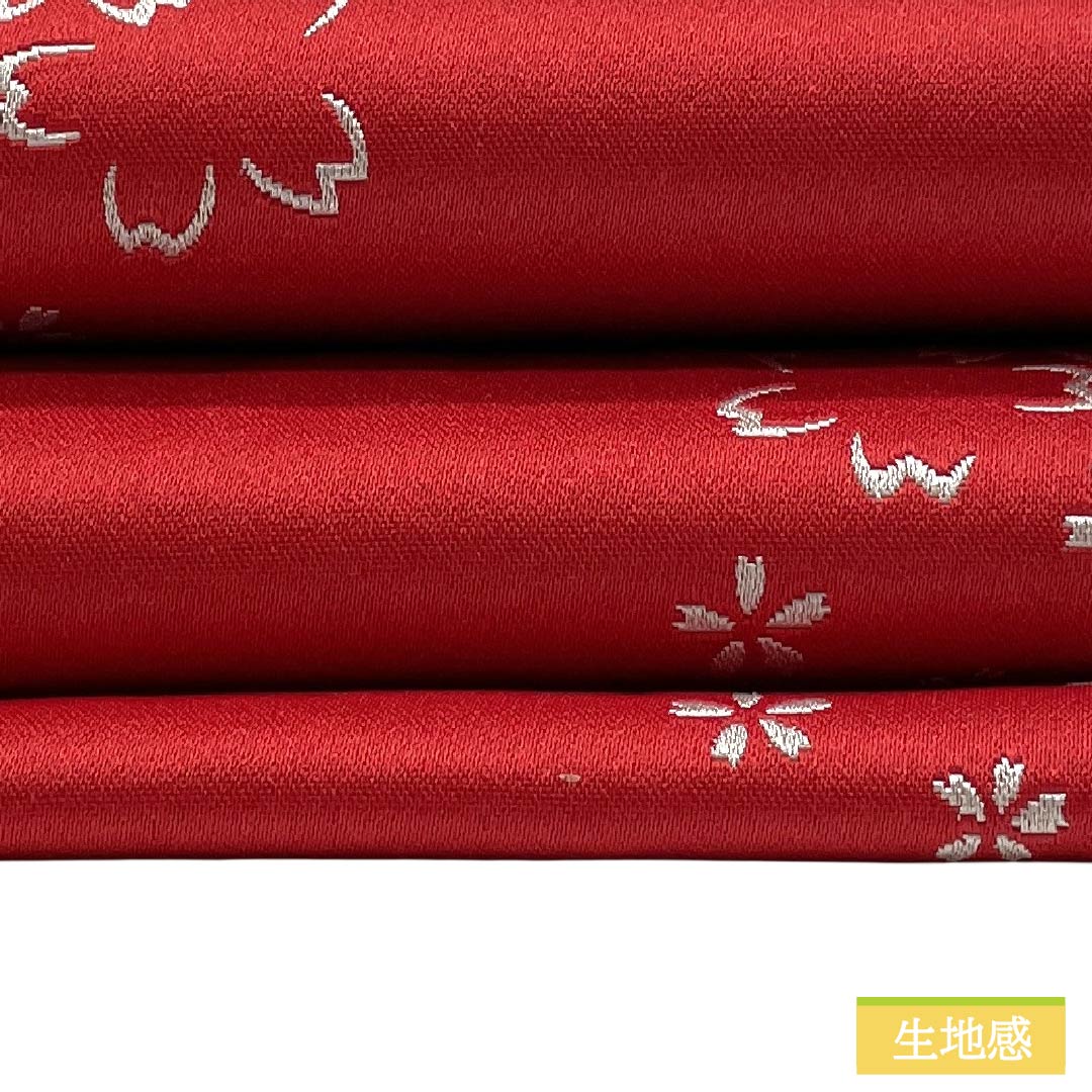 半幅帯 ポリエステル Sランク 洋紅色（ようこうしょく） 桜 広幅 帯丈353cm 赤系 1125003542312