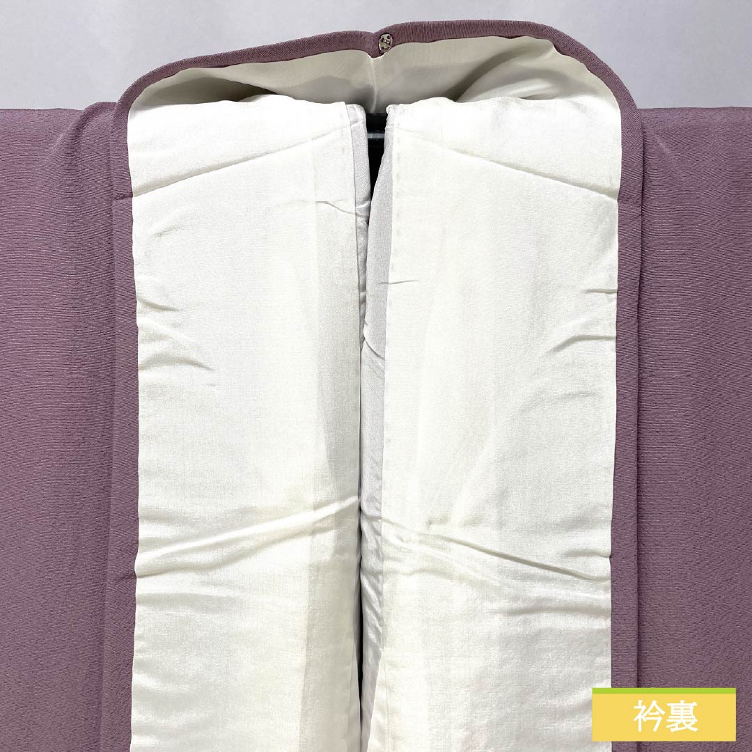 色留袖 正絹 Aランク 身丈152.5cm 裄丈68cm 袷 薄紫色（うすむらさきいろ） 蘇州刺繡 吹寄せ 一つ紋 丸に剣花菱 縫い紋 一つ紋 紫系 1111002223220