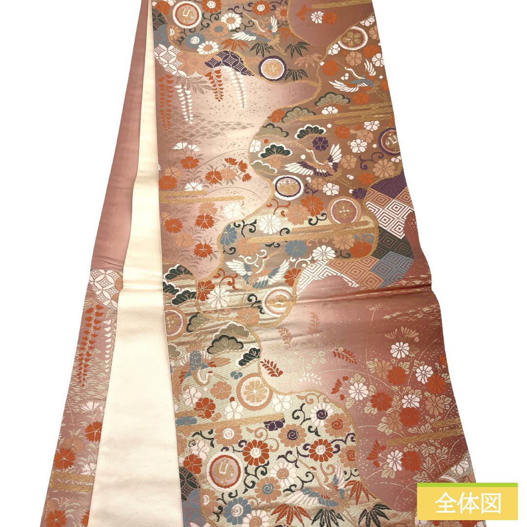 袋帯 正絹 Aランク 唐織 留袖用 慶長柄 古典柄  帯丈430cm 六通 フォーマル グラデーション系 1123018573399