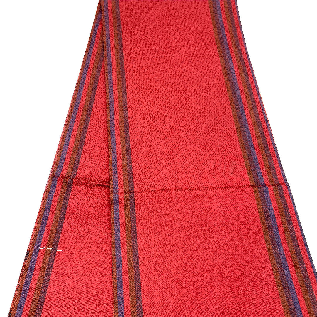 袋帯 エジプト文様 帯丈424cm 正絹 Sランク 六通 カジュアル 赤系 1123002652312