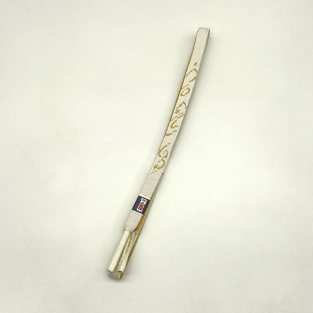 （新古品） 帯締め・帯揚げセット 正絹 NEWランク 鉛白色（えんぱくいろ） 留袖用 古典柄 汕頭 長さ約160cm 幅約1.7cm フォーマル 白系 1141000311311