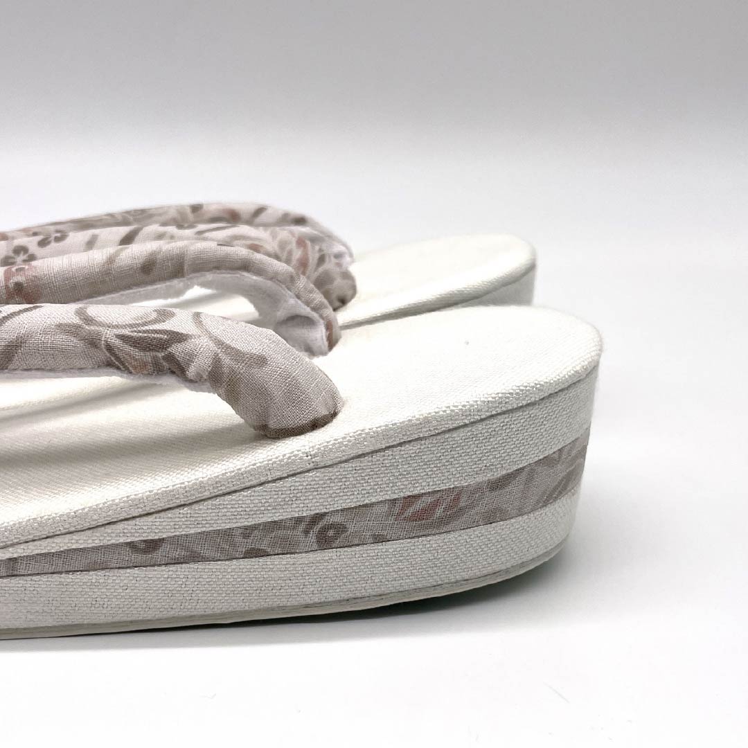 (New) Zori Sandals, Linen, NEW Rank, Summer Zori, Linen Zori, Made in Japan, For Summer, Length 24cm, L Size, White, 1122001571411