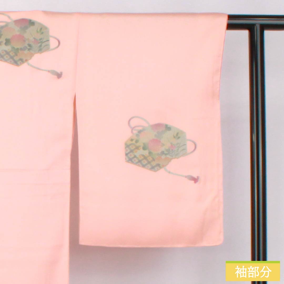 訪問着 正絹 Sランク 袷 身丈167.5cm 裄丈68cm 曙色（あけぼのいろ） 金彩加工 重箱 しつけ糸付き ピンク系 1112006372513