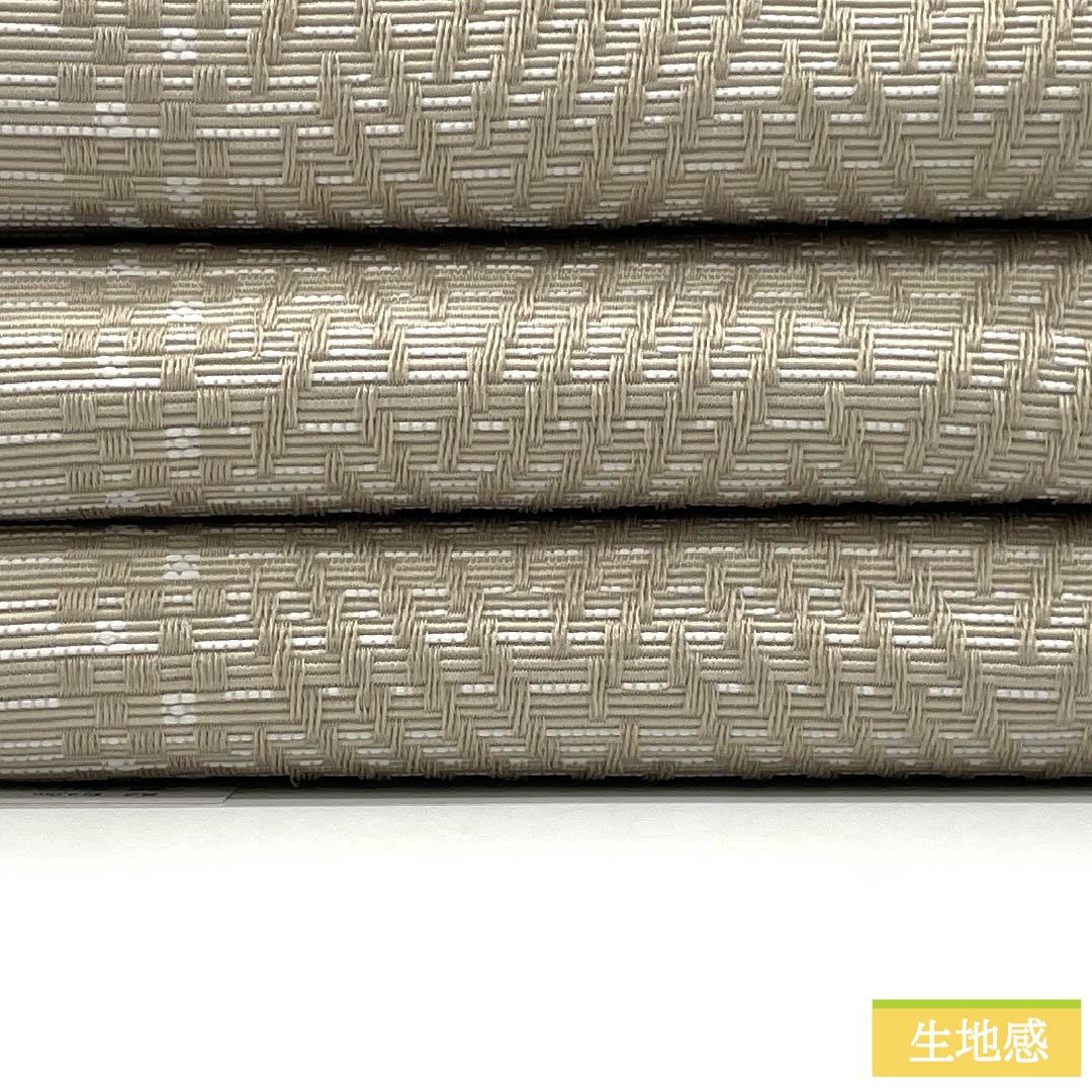 （新品）半幅帯 ポリエステル NEWランク 遠州鼠色（えんしゅうねずいろ） 木蘭色（もくらんじき） 菱型 抽象花模様 リバーシブル 帯丈400cm 茶系 1125002701414