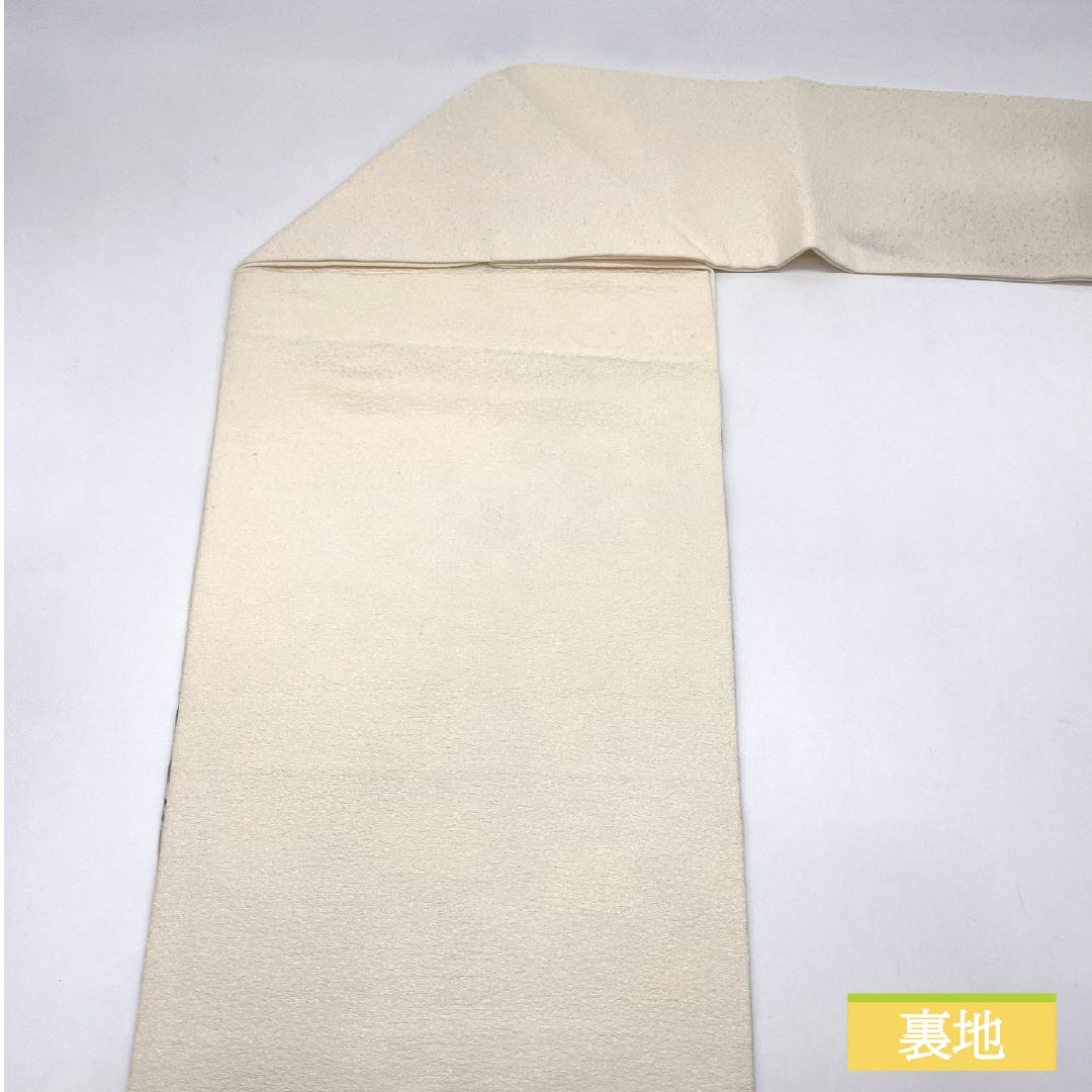 名古屋帯 乳白色色（にゅうはくしょくいろ） 作家物 辻ヶ花 帯丈357cm 正絹 Bランク ポイント柄 セミフォーマル 白系 1124008384311 名古屋仕立て