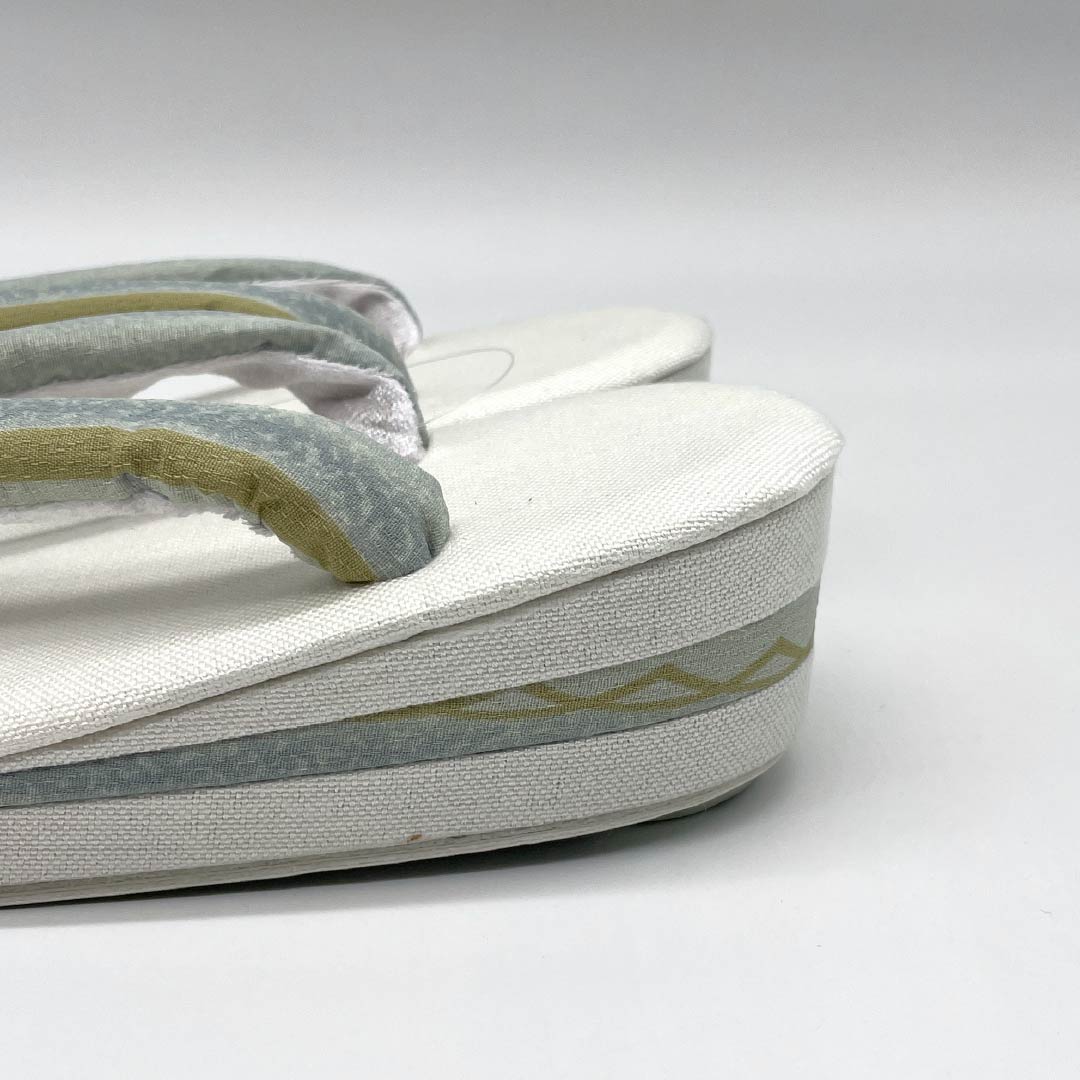 (New) Zori Sandals, Linen, NEW Rank, Summer Zori Sandals, Linen Zori Sandals, Made in Japan, For Summer, Length 24cm, L Size, White, 1122001721411