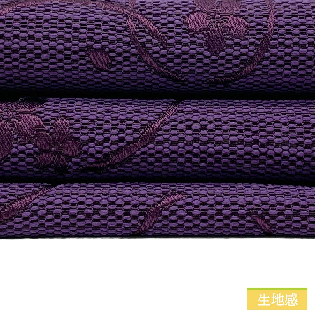 半幅帯 ポリエステル Sランク 似紫色（にせむらさきいろ） 丸に桜 帯丈352cm 紫系 1125003562320