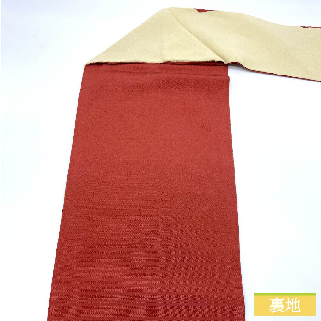 名古屋帯 生成り色（きなりいろ） 京紅型 かんざし ちりめん地 帯丈380cm 正絹 Sランク ポイント柄 カジュアル クリーム系 1124006662415 名古屋仕立て