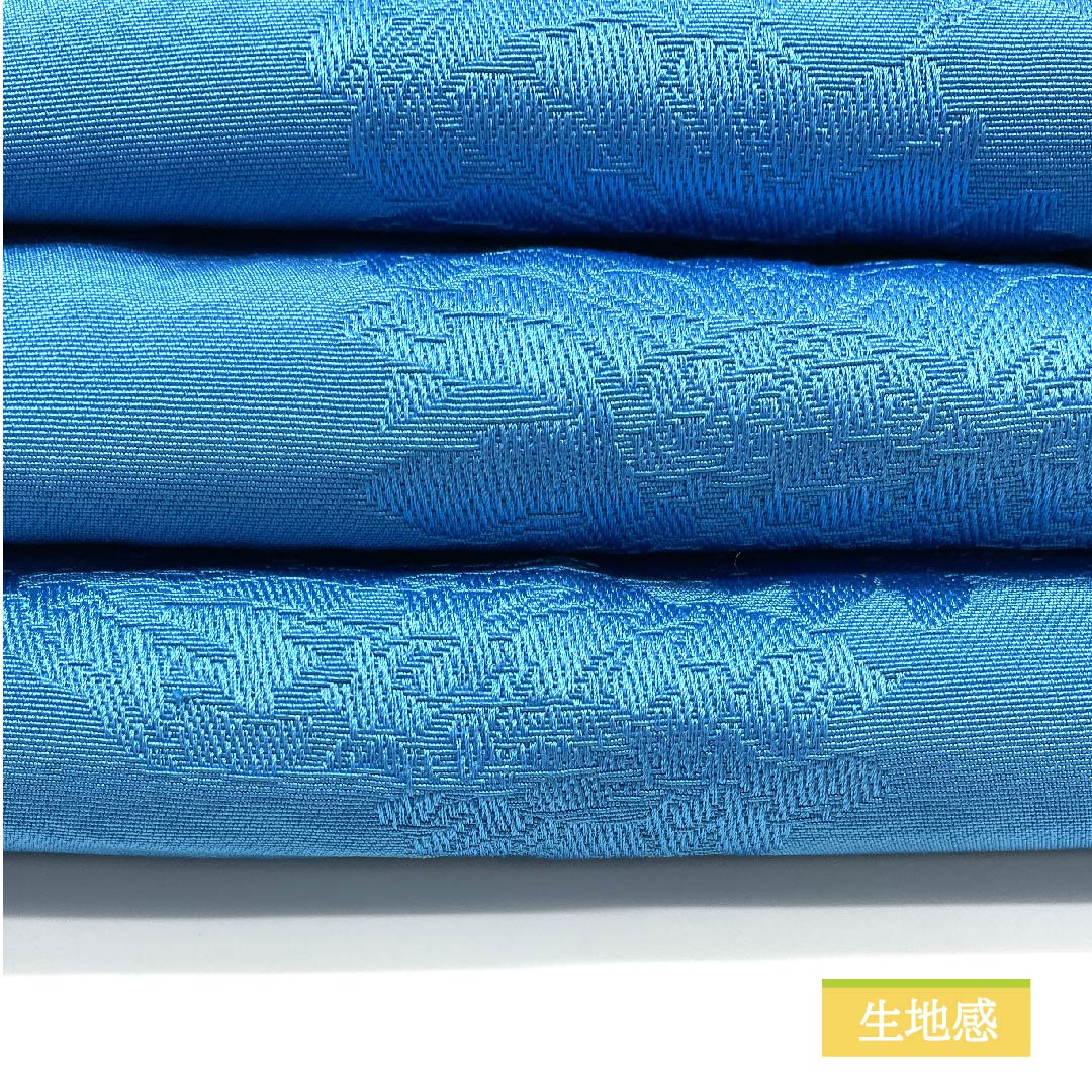 半幅帯 ポリエステル 次縹色（つぎのはなだいろ） 花柄 植物柄 リバーシブル 帯丈364cm 青系 Sランク 1125000902317