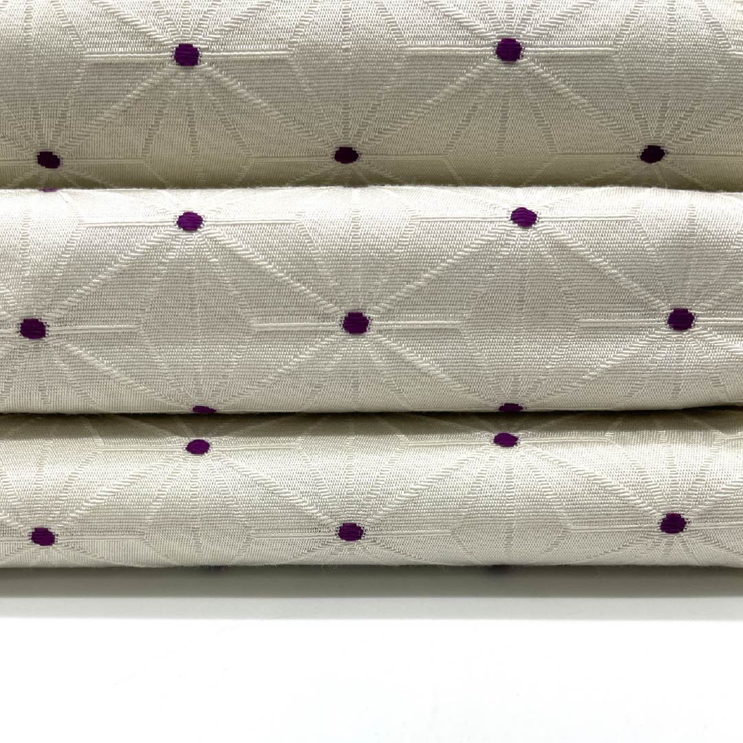 （未仕立）半幅帯 木綿 麻の葉 帯丈346cm 白系 Aランク 1125001653311