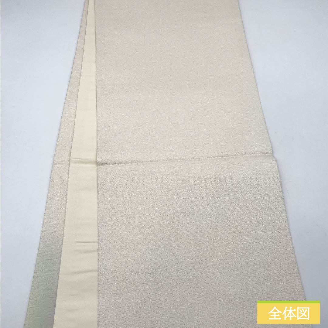 袋帯 正絹 胡粉色（ごふんいろ） 染め帯 風景模様 帯丈438cm Sランク ポイント柄 フォーマル 白系 1123014362311