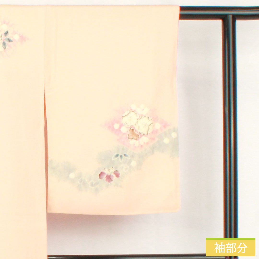 訪問着 正絹 袷 身丈158cm 裄丈67cm 乙女色（おとめいろ） 京友禅 辻ヶ花 Sランク ピンク系 1112005192313