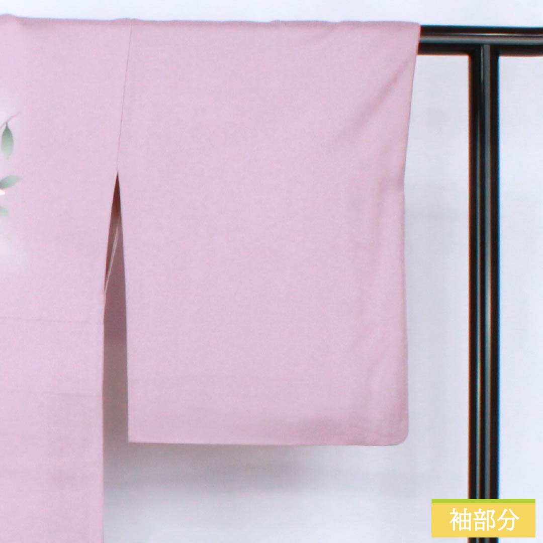 訪問着 正絹 Bランク 袷 身丈165.5cm 裄丈67.5cm 淡紅藤色（うすべにふじいろ） 付下げ 草花 紫系 1112007404520