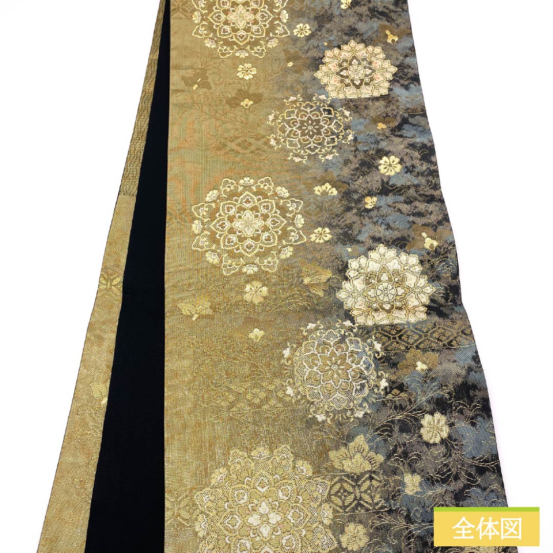 袋帯 正絹 華文 留袖用 唐花 帯丈444cm Sランク 六通 フォーマル グラデーション系 1123014442399