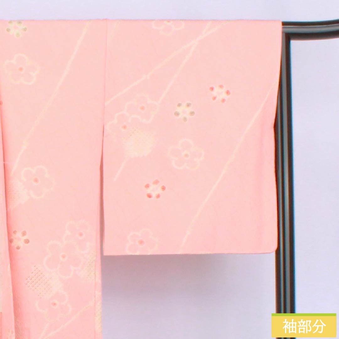 羽織 正絹 Sランク 身丈84cm 裄丈66cm 東雲色（しののめいろ） 花 しつけ糸付き 袷 ピンク系 1117001332913