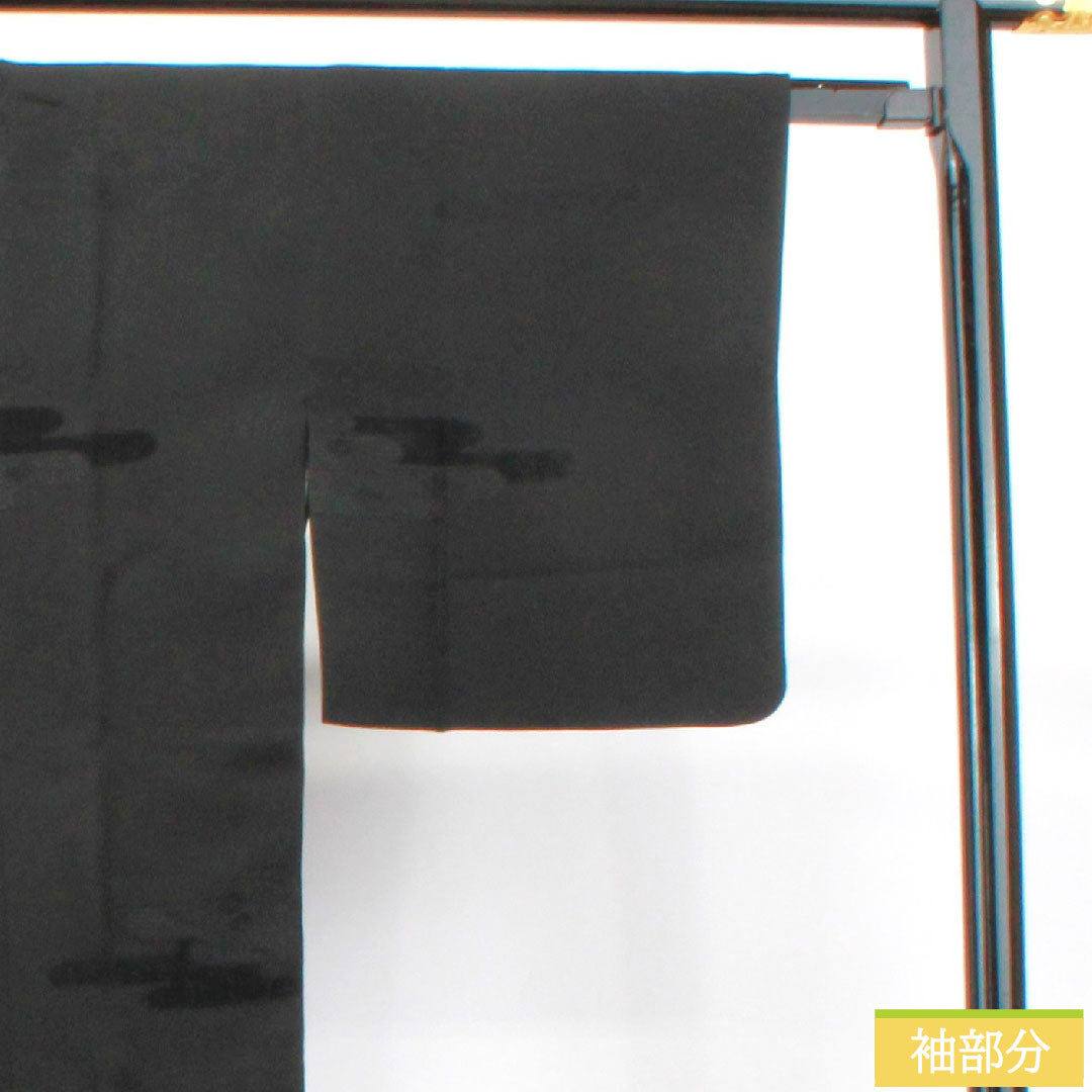 羽織 正絹 身丈69cm 裄丈62cm 吉祥文様 Sランク 袷 黒系 1117001032910