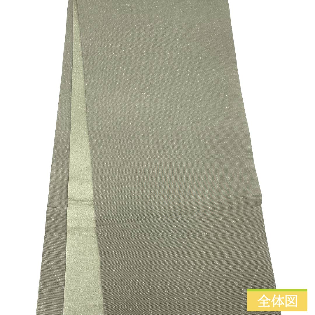 袋帯 正絹 利休鼠色（りきゅうねずみいろ） 染め帯 辻ヶ花 帯丈460cm Sランク ポイント柄 セミフォーマル グレー系 1123014972422