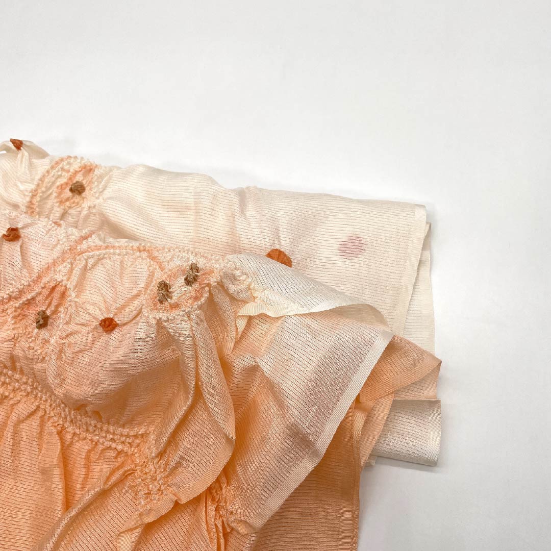 （新古品） 帯締め・帯揚げセット 正絹 NEWランク 鮭色（さけいろ） 薄肉色（うすにくいろ） 東雲色（しののめいろ） 夏物 長さ約164cm 幅約1.6cm セミフォーマル 橙系 1141000261326