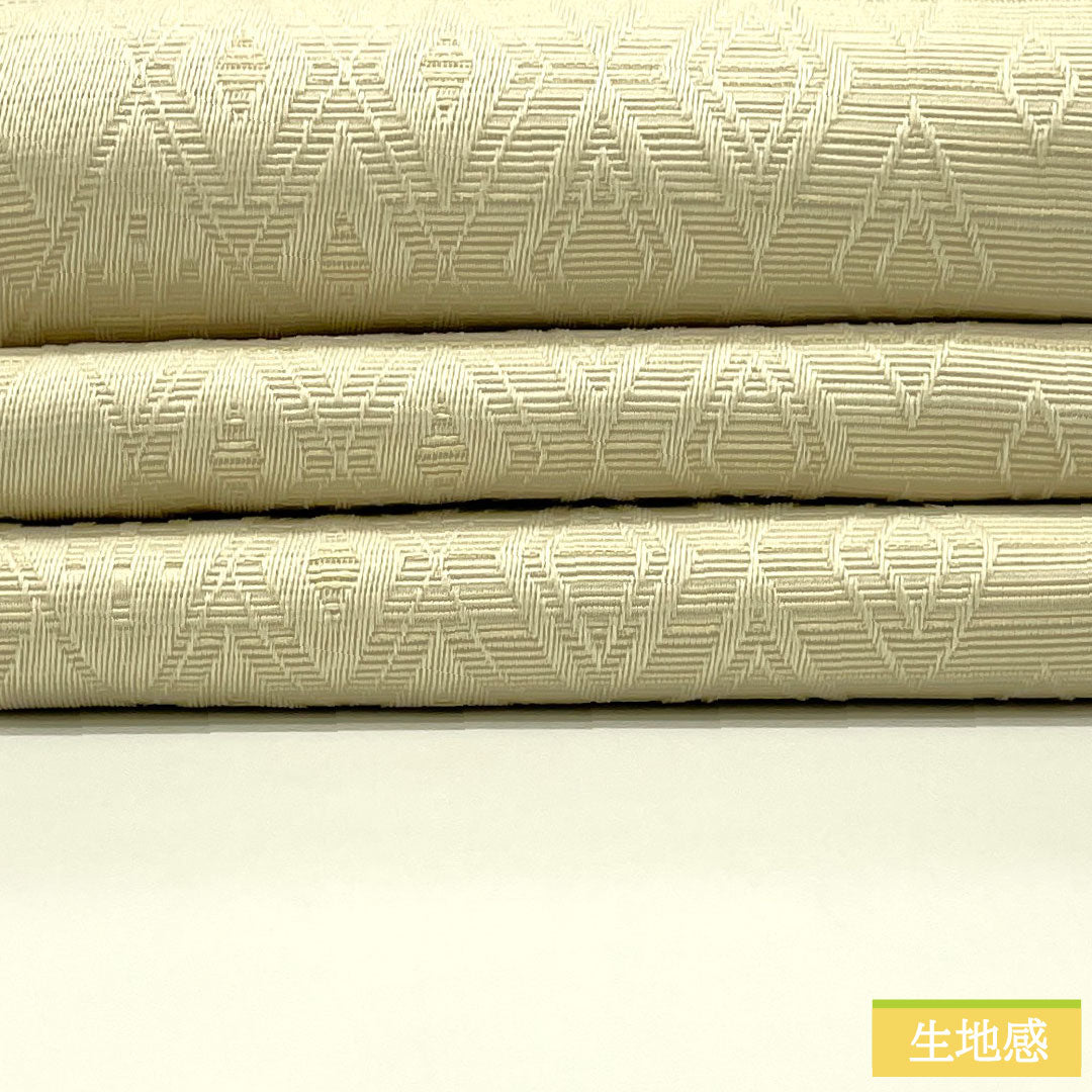 (New) Half-width Obi Polyester NEW Rank Off-white, Smoked Silver, Diamond Pattern, Floral, Reversible, Obi Length 400cm, White-based, 1125002491411