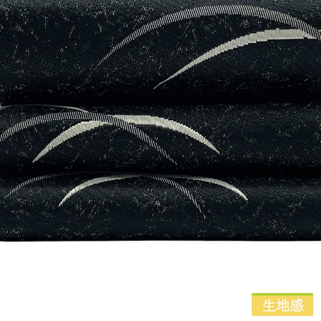 半幅帯 ポリエステル Aランク 黒色（くろいろ） 薄墨色（うすずみいろ） 芝草 市松 モノトーン 帯丈396cm 黒系 1125005733310