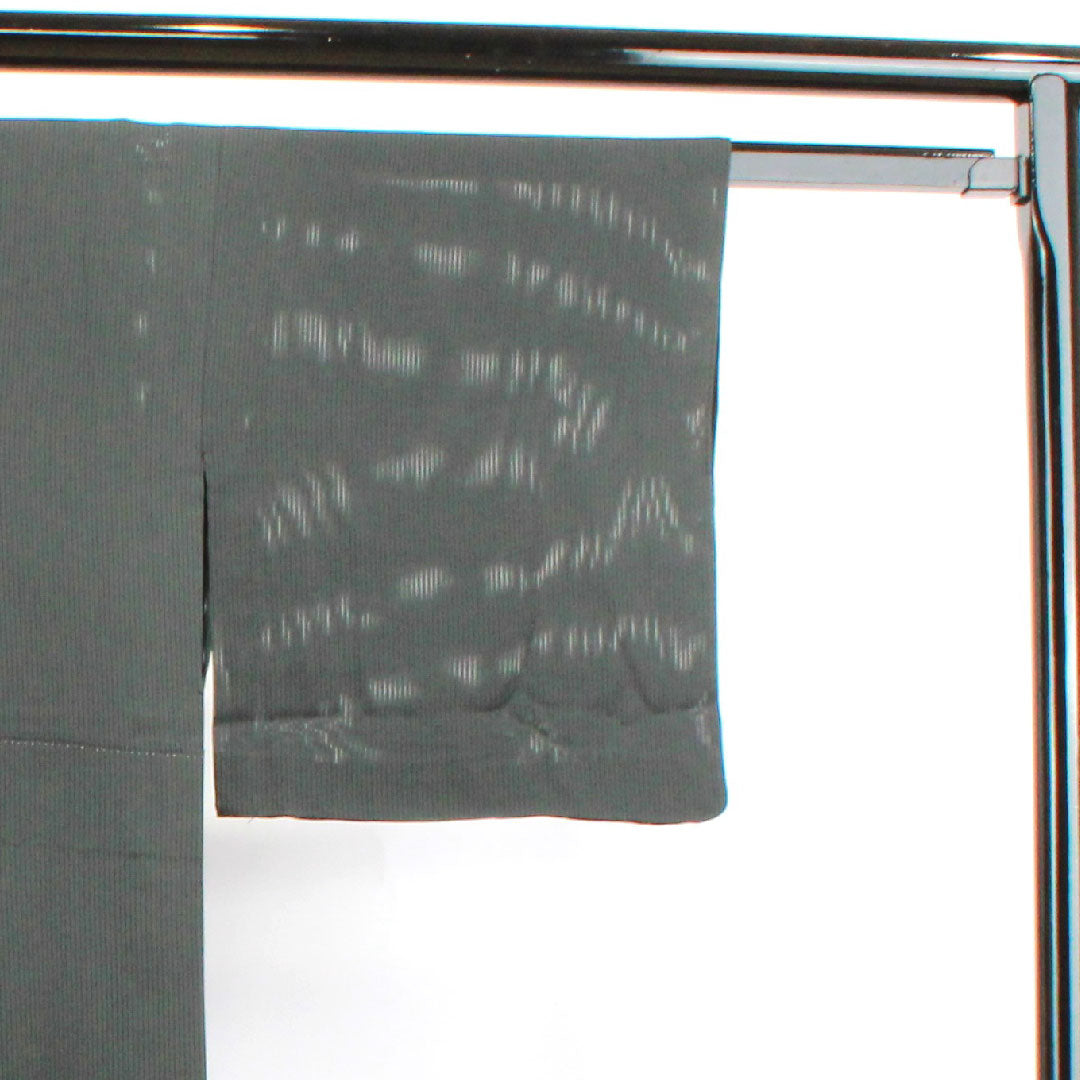 Summer pure silk formal kimono, length 156.5cm, sleeve length 63cm, vertical silk, hotaru silk, S rank, black, 1132001102310