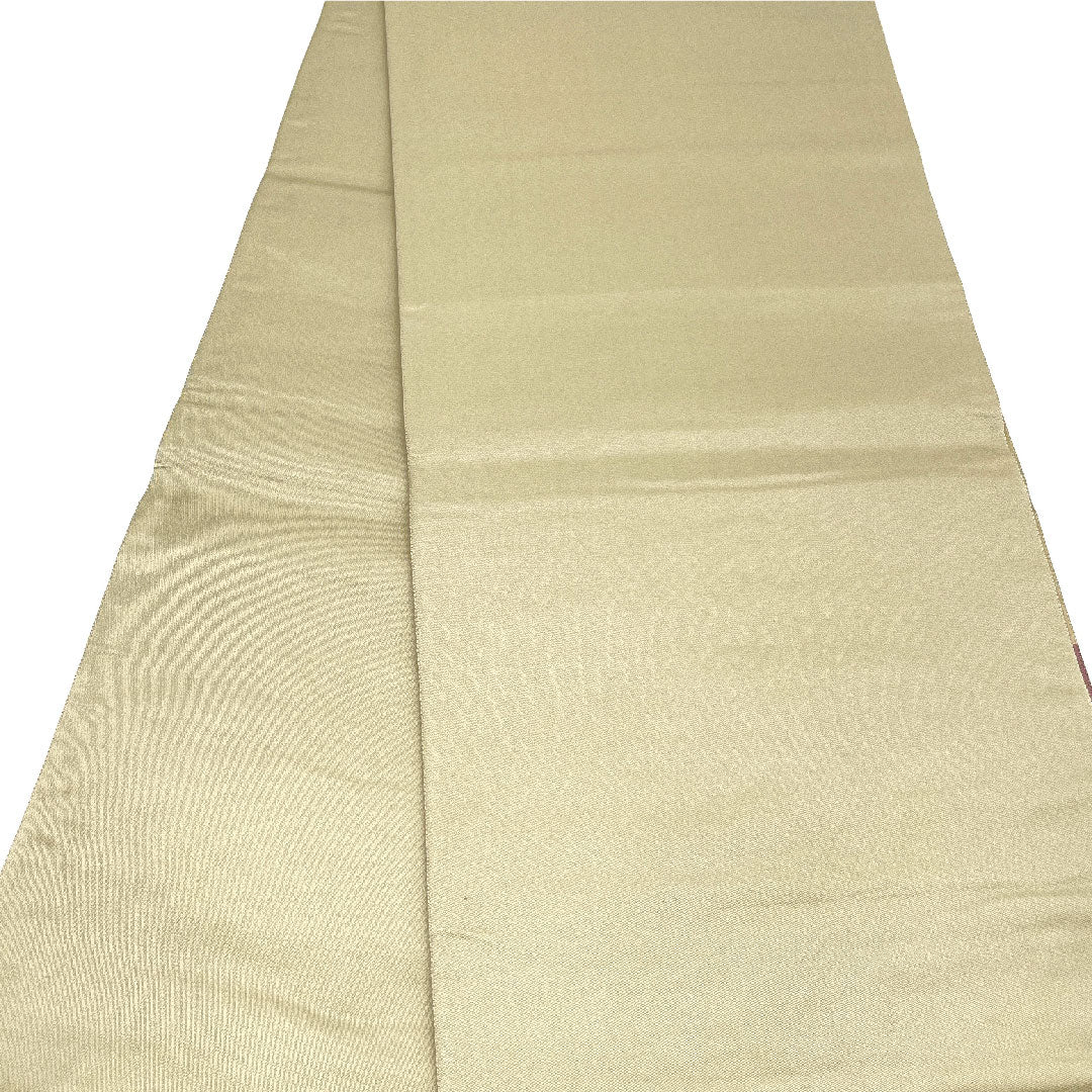 袋帯 吉祥文様 帯丈424cm 正絹 Sランク 六通 フォーマル 金系 1123002682321