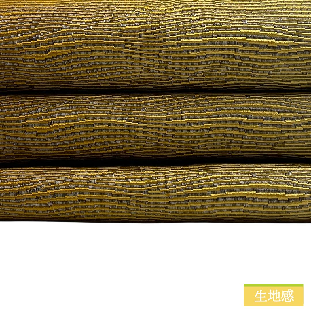 半幅帯 ポリエステル Aランク 金茶色（きんちゃいろ） リバーシブル うさぎ 市松 帯丈405cm 黄系 1125005333423