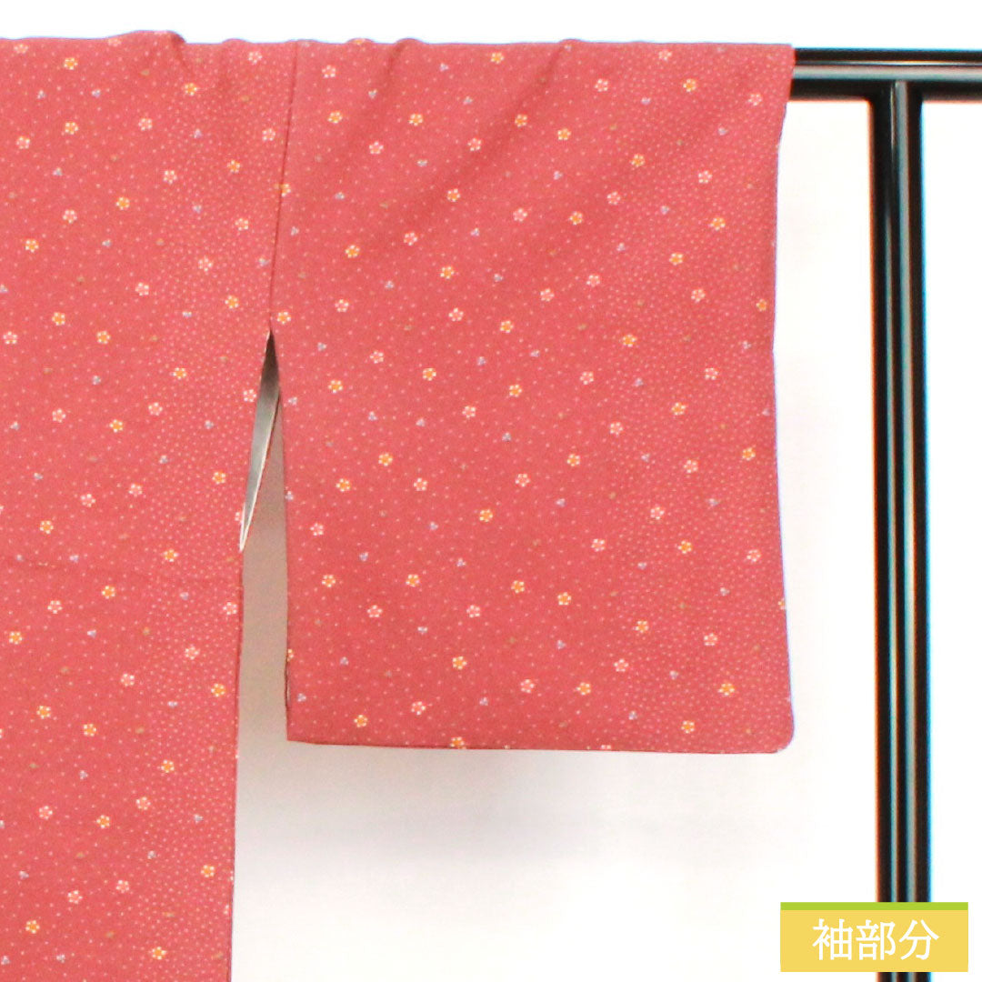 Komon (small pattern) polyester, S rank, length 160cm, sleeve length 67cm, lined, Shiinibiiro (dull shii-iro) color, washable, abstract pattern, red, 1115007582412