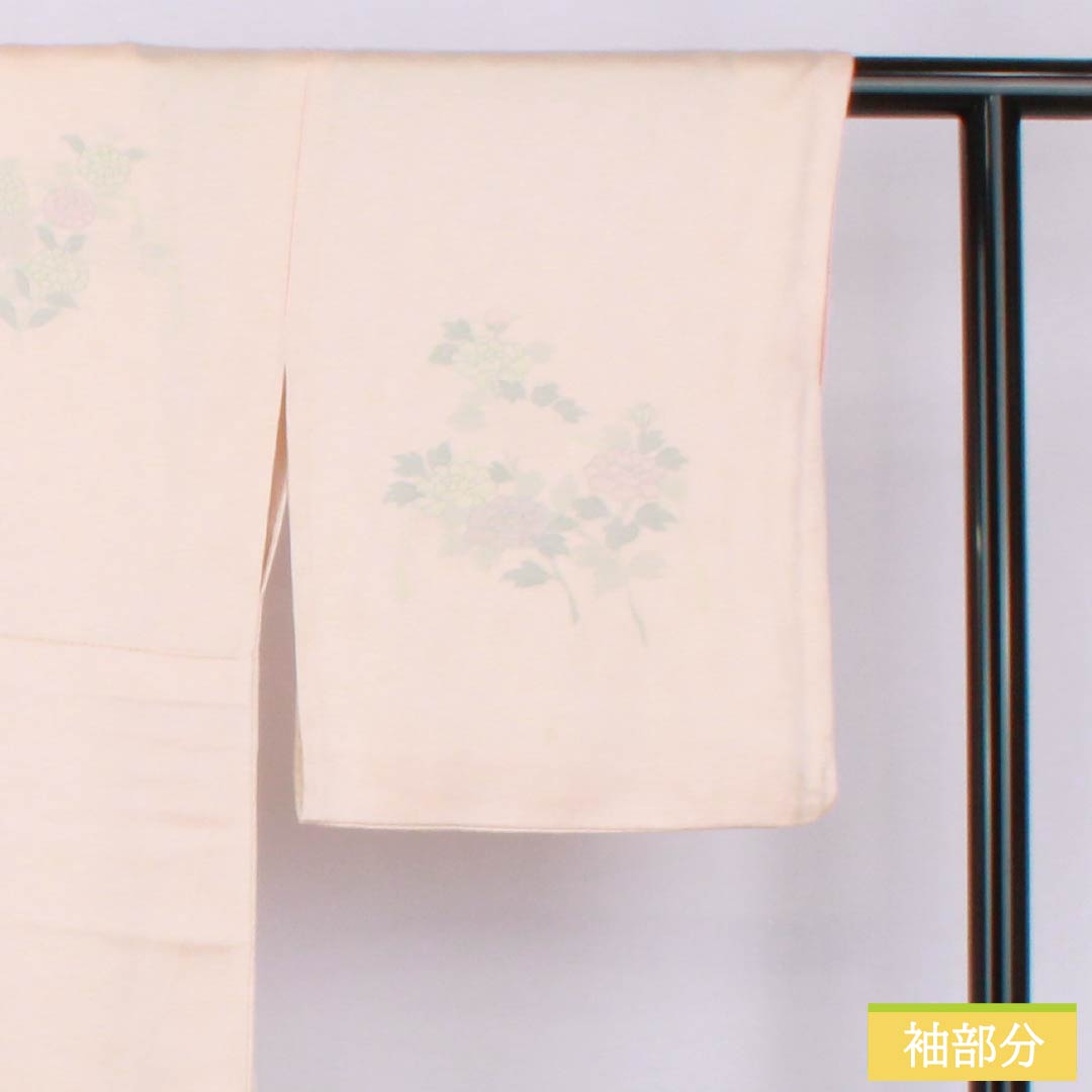 訪問着 正絹 Sランク 袷 身丈158cm 裄丈63cm 乙女色（おとめいろ） 京友禅 草花 重ね衿付き ピンク系 1112006532313