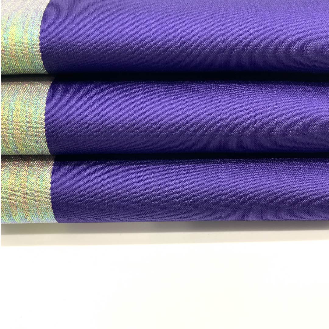 半幅帯 ポリエステル 帯丈356cm 菫色（すみれいろ） 無地 苺色（いちごいろ） リバーシブル 紫系 Sランク 1125001552320