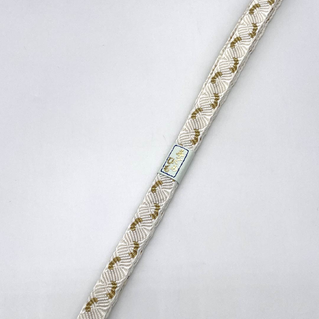 （新古品） 帯締め・帯揚げセット 正絹 Sランク 扇付き 留袖用 絞り中抜き 長さ約154cm 幅約1.5cm 留袖用 白系 1141000132311