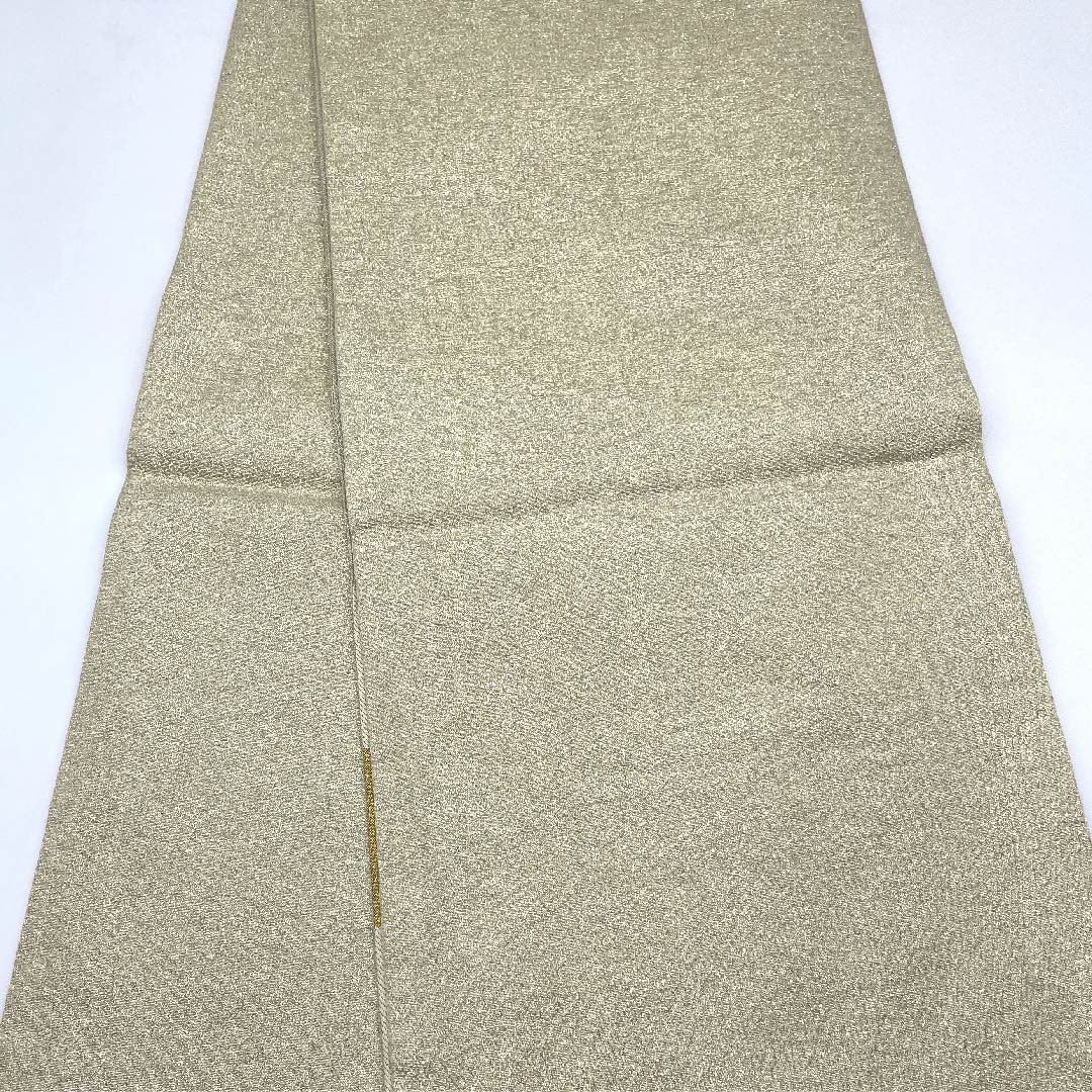 袋帯 金色 振袖用 市松 帯丈436cm 正絹 Sランク 六通 フォーマル 金系 1123006382321