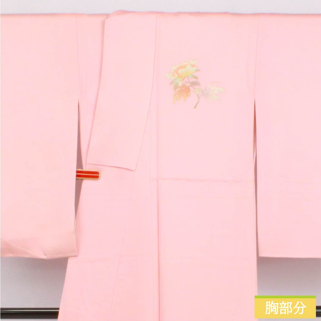 リサイクル着物】訪問着 正絹 Sランク 袷 身丈166cm 裄丈64cm 浅紅色