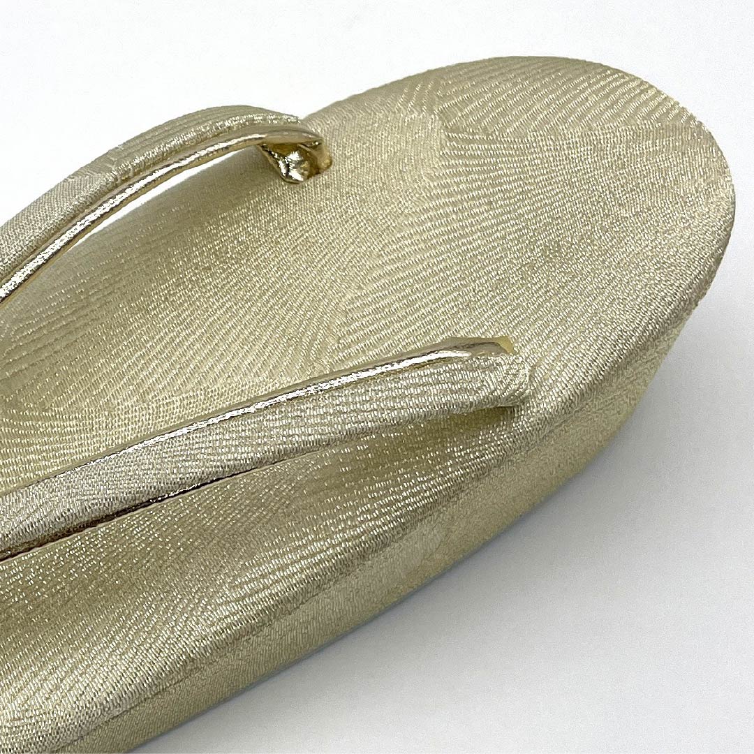 Sandals, Obi Fabric, Grade A, Formal, Formal Kimono, Length 23cm, Size M, Gold, 1122001303321
