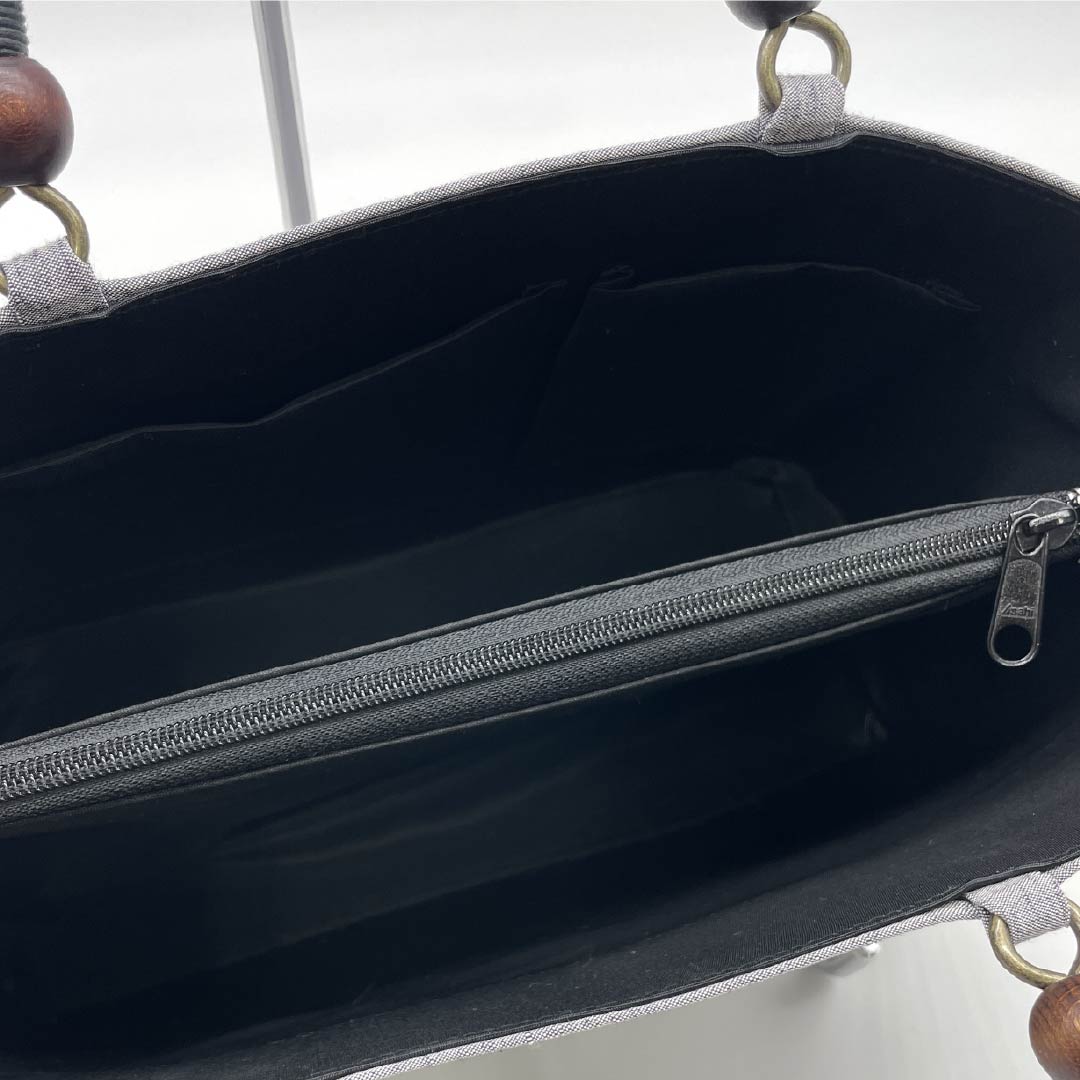専用商品　未使用　和装用　利休　バッグ　紬　グレー リサイクル着物】（新古品）和装バッグ カジュアル NEWランク 紬
