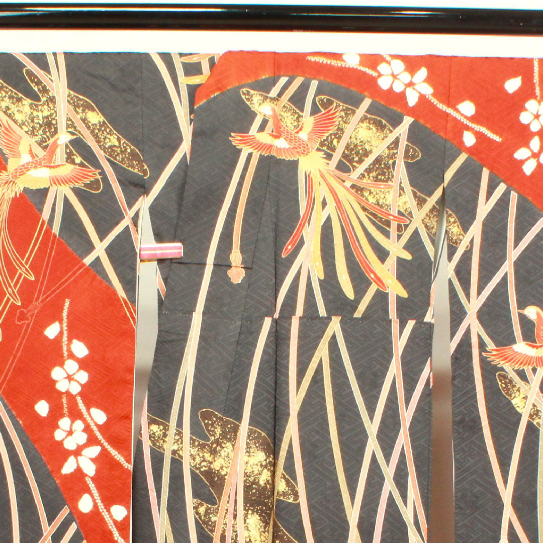 振袖 身丈167cm 裄丈69cm 袷  京友禅 鳳凰  正絹 Sランク グラデーション系 1113001532599