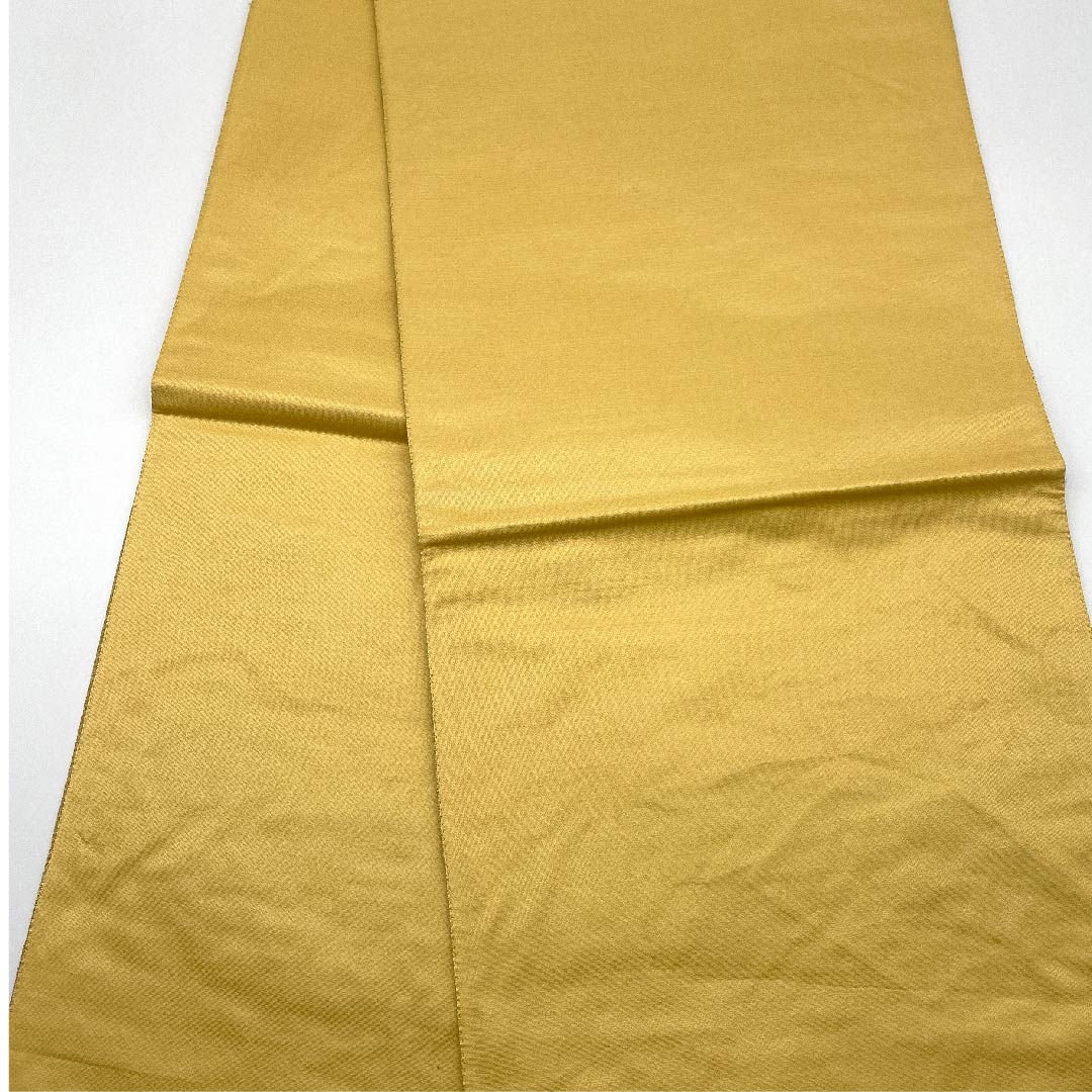 袋帯 麦藁色（むぎわらいろ） 本金摺箔二重織 留袖用 鴛鴦 帯丈432cm 正絹 Aランク 六通 フォーマル 金系 1123004753321