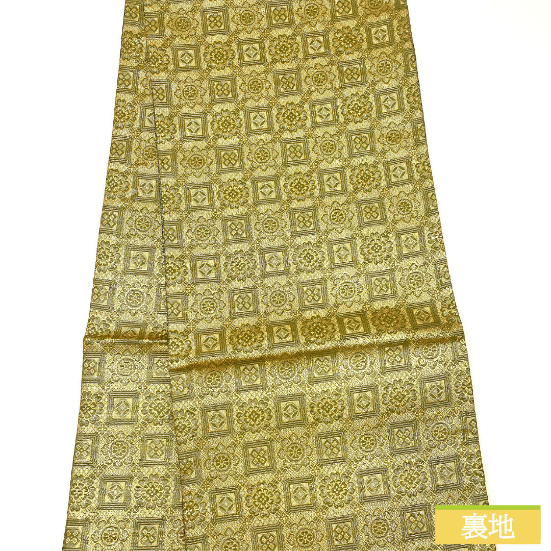 リサイクル着物】袋帯 正絹 Aランク リバーシブル 西陣織 正倉院華紋