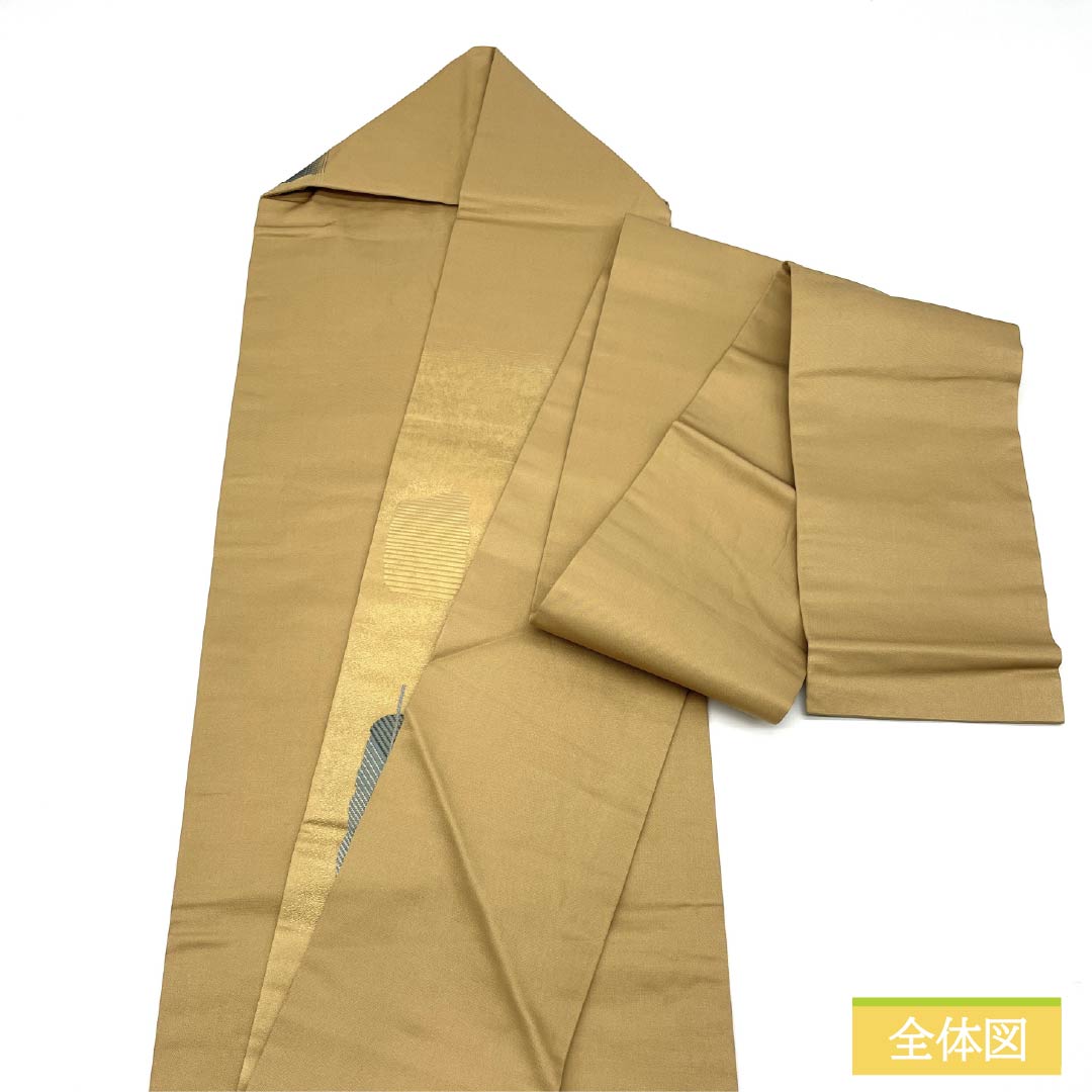 名古屋帯 東京白茶色（とうきょうしらちゃいろ） 作家物 抽象模様 帯丈361cm 正絹 Sランク ポイント柄 セミフォーマル ベージュ系 1124008402325 名古屋仕立て